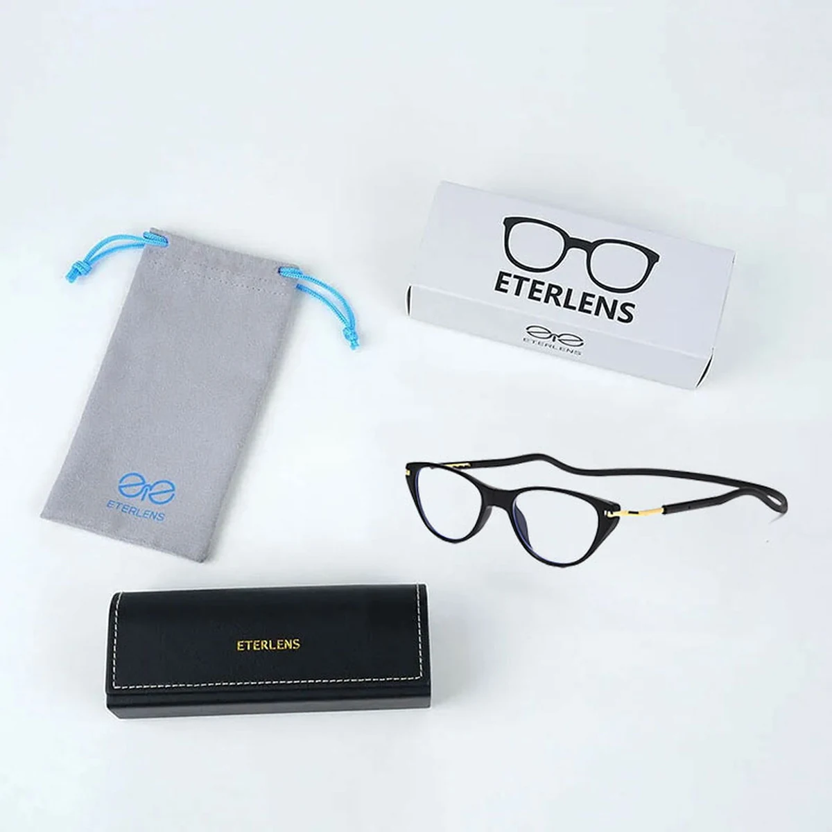 Eterlens｜キャットアイ型 マグネット式ネックリーディンググラス