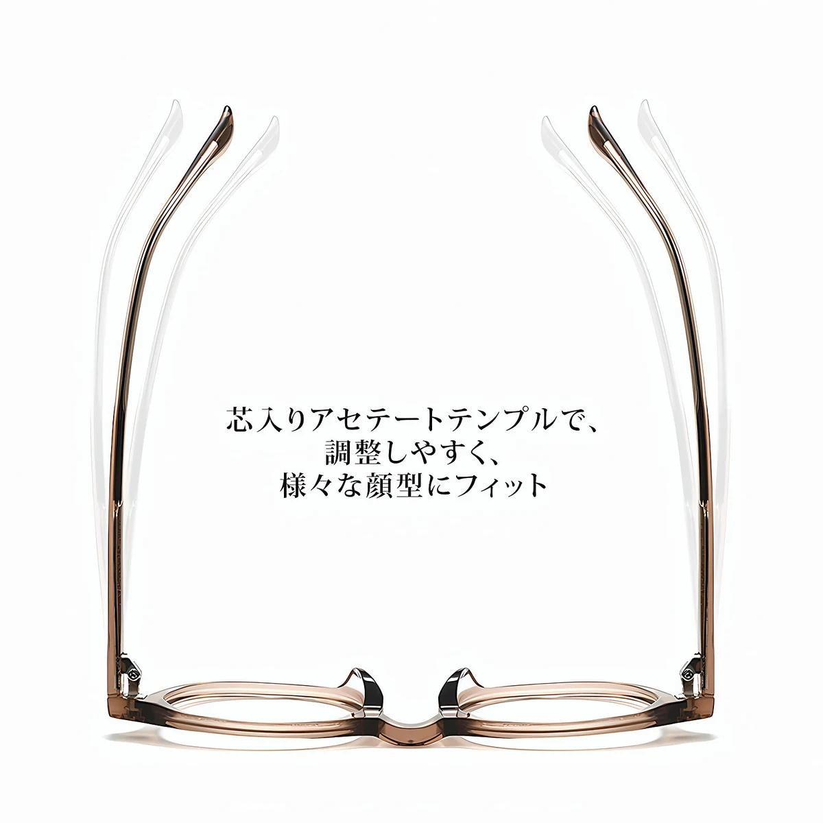【立体フォルム】Eterlens｜クリアカラーボストンメガネ｜透明感のあるカラーで目元を明るい印象に