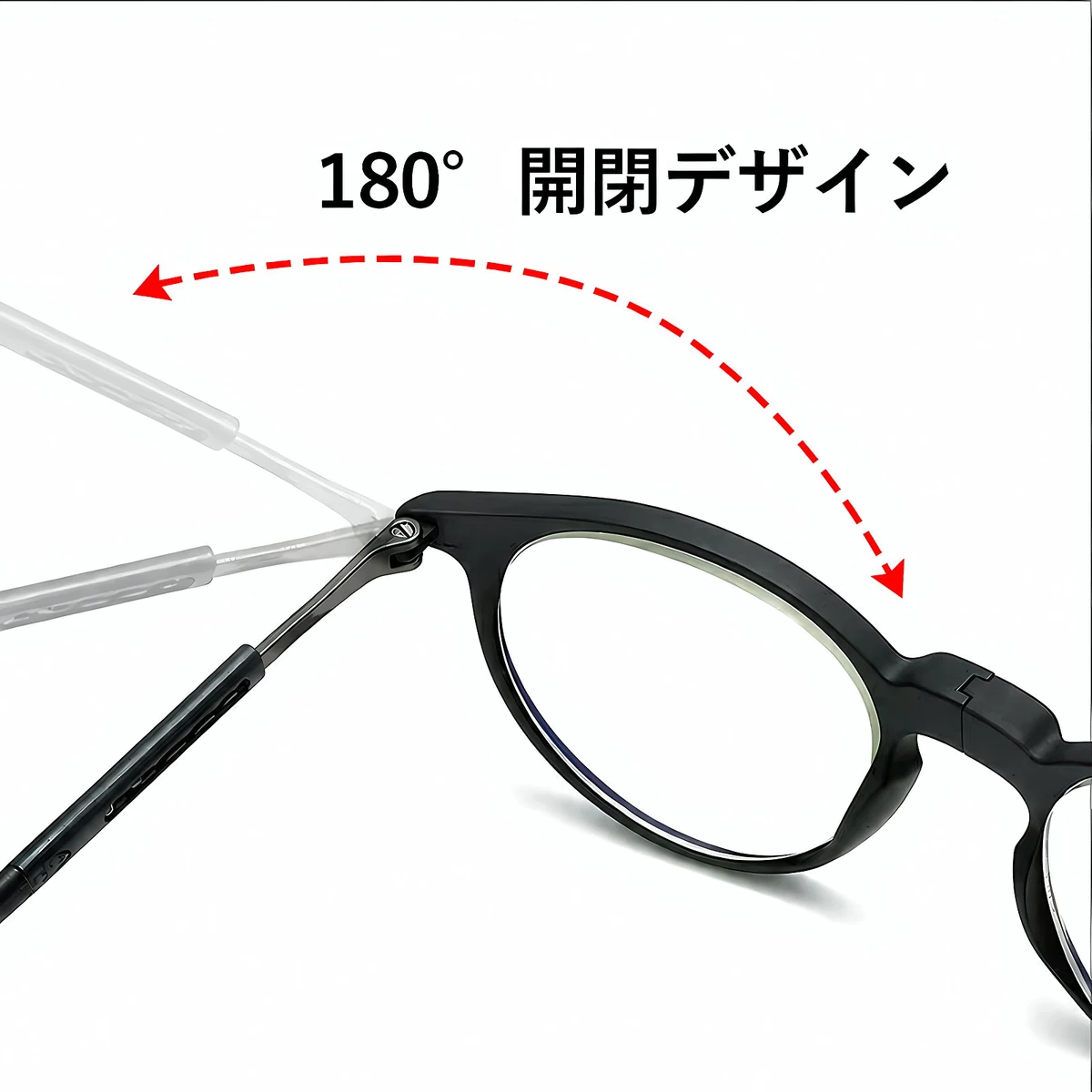 【レトロなラウンド型・若々しい印象】Eterlens｜首掛け磁石式リーディンググラス｜UV・ブルーライトカット