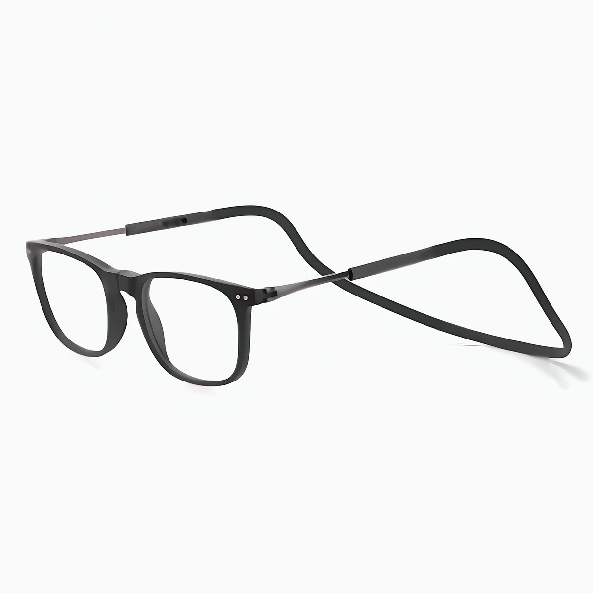 【置き忘れ・紛失防止】Eterlens 首掛け磁石式老眼鏡│ スクエアフレーム UVカット・ブルーライトカット