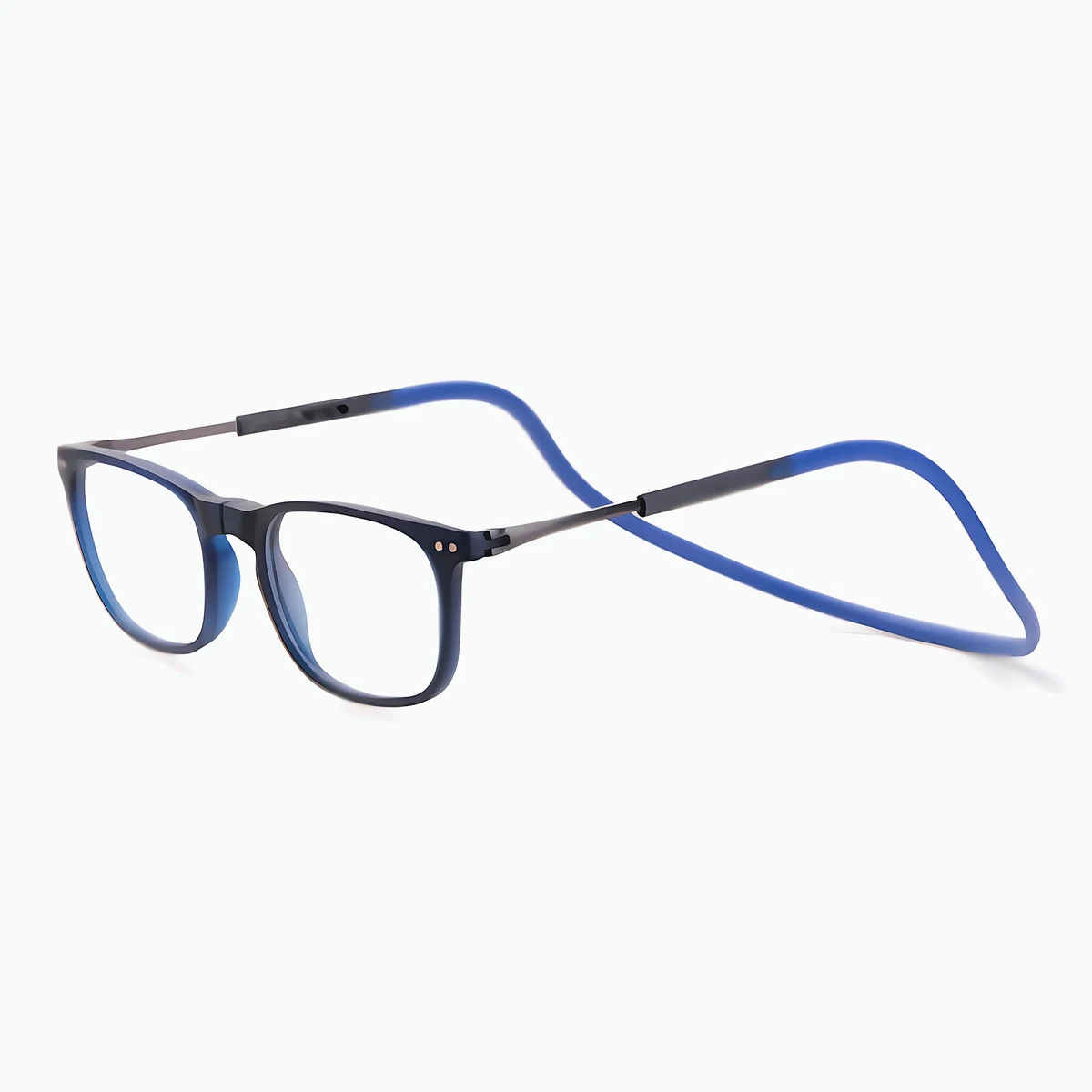 【置き忘れ・紛失防止】Eterlens 首掛け磁石式老眼鏡│ スクエアフレーム UVカット・ブルーライトカット