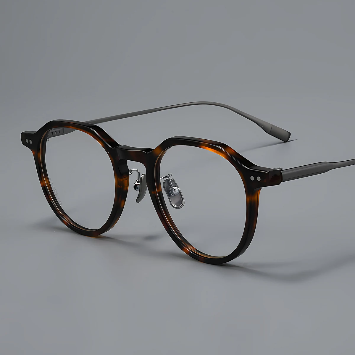 【小顔効果・ミニマルデザイン】Eterlens 度付きメガネ クラウンパント | 13.4g超軽量アセテート×チタン | 洗練されたヴィンテージ調・男女兼用 - 商品画像 12/15 (Round RxReady)