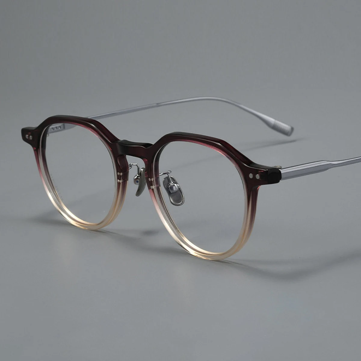 【小顔効果・ミニマルデザイン】Eterlens 度付きメガネ クラウンパント | 13.4g超軽量アセテート×チタン | 洗練されたヴィンテージ調・男女兼用 - 商品画像 13/15 (Round RxReady)