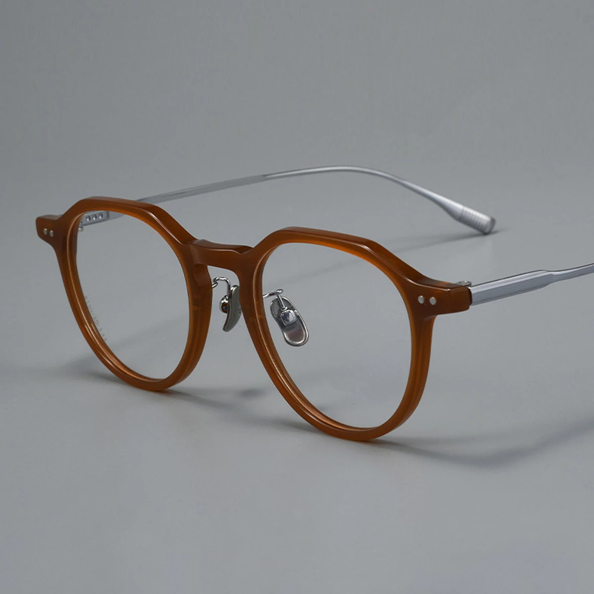 【小顔効果・ミニマルデザイン】Eterlens 度付きメガネ クラウンパント | 13.4g超軽量アセテート×チタン | 洗練されたヴィンテージ調・男女兼用 - 商品画像 15/15 (Round RxReady)