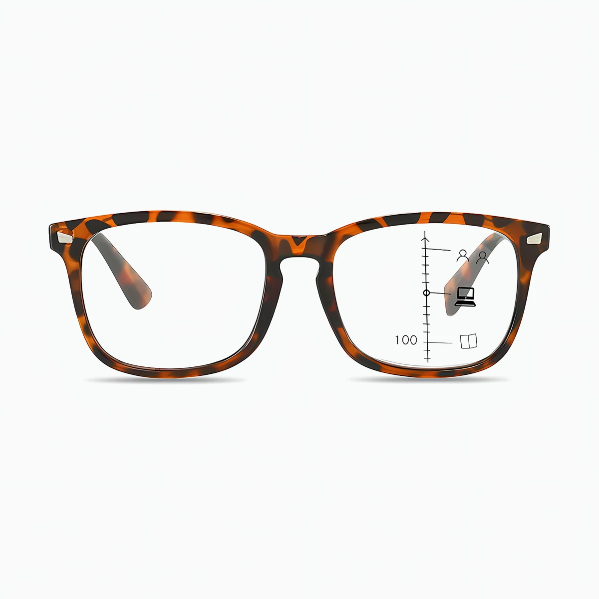 遠近両用累進多焦点ブルーライトカットビッグフレーム老眼鏡 | Wellington Progressive | Eterlens
