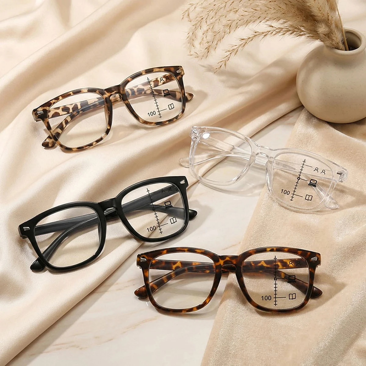 遠近両用累進多焦点ブルーライトカットビッグフレーム老眼鏡 | Wellington Progressive | Eterlens