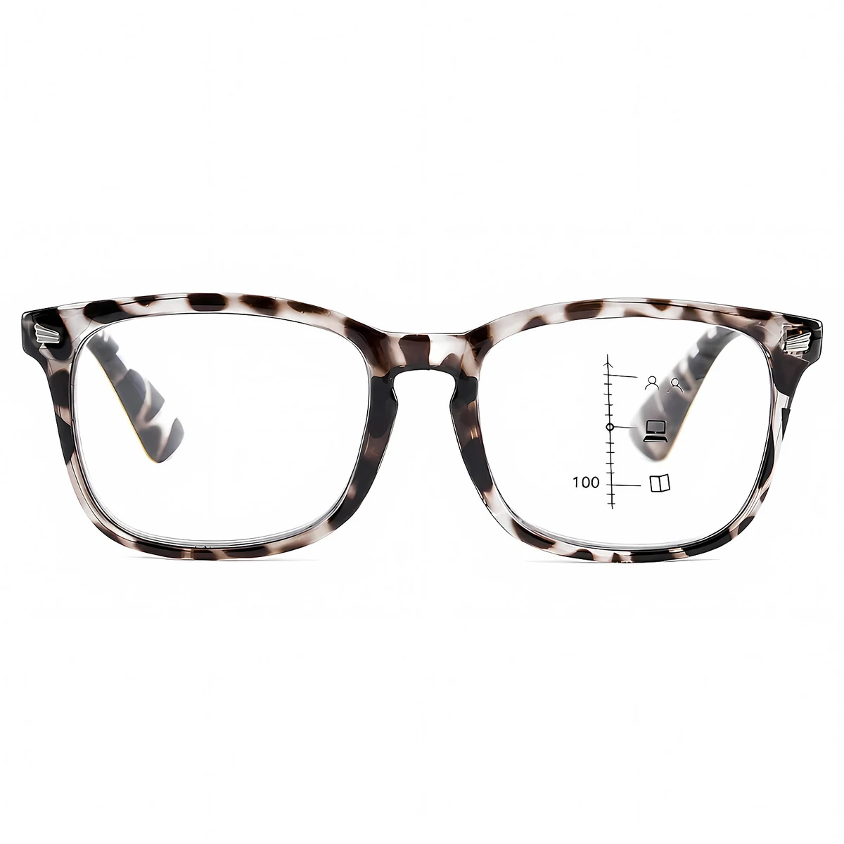 遠近両用累進多焦点ブルーライトカットビッグフレーム老眼鏡 | Wellington Progressive | Eterlens
