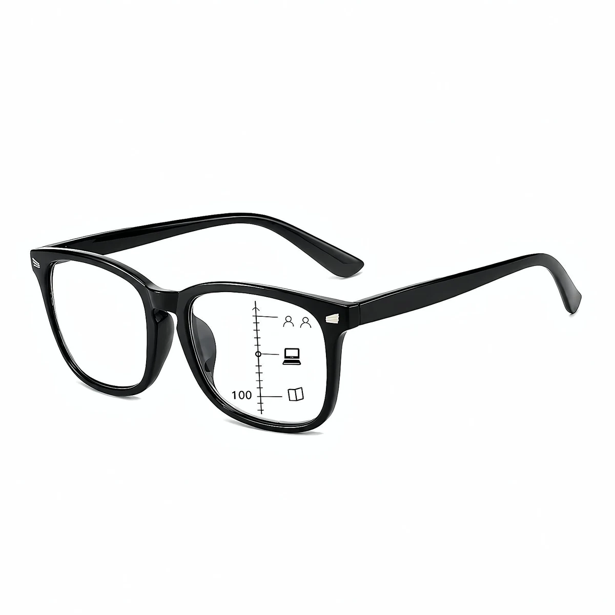 遠近両用累進多焦点ブルーライトカットビッグフレーム老眼鏡 | Wellington Progressive - 商品画像 10/14