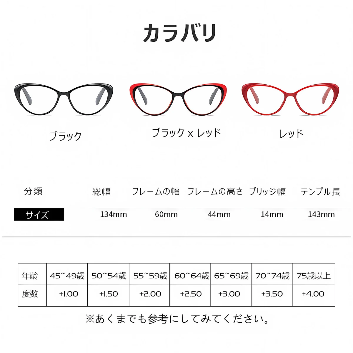 キャットアイ ブルーライト対策キャットアイフレーム老眼鏡 | CatEye BlueGuard - 商品画像 8/12