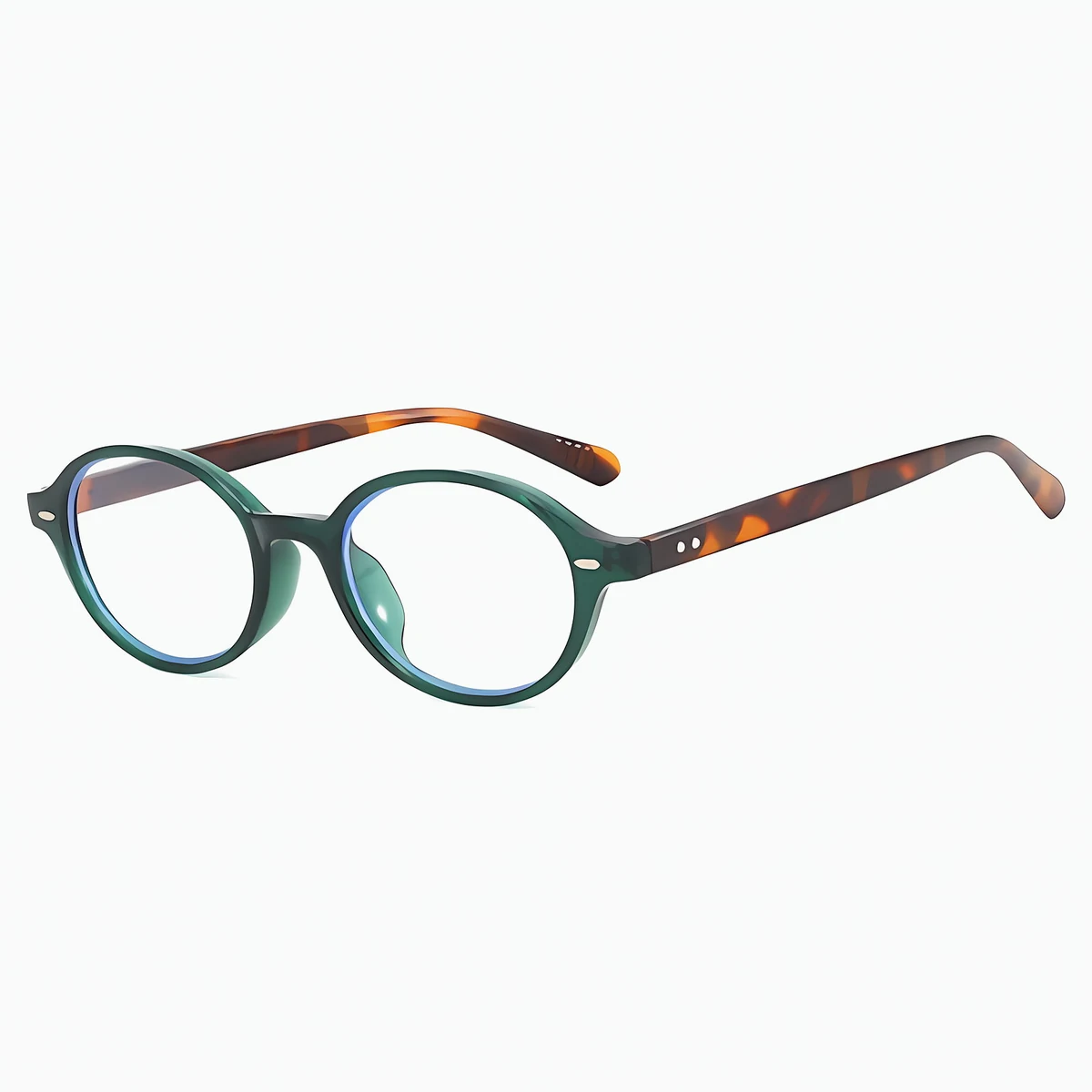 【小顔効果・レトロ可愛い】Eterlens 老眼鏡 おしゃれ 丸メガネ ｜ べっこう柄超軽量ラウンドフレーム ｜ ブルーライトカット・大人女性向け