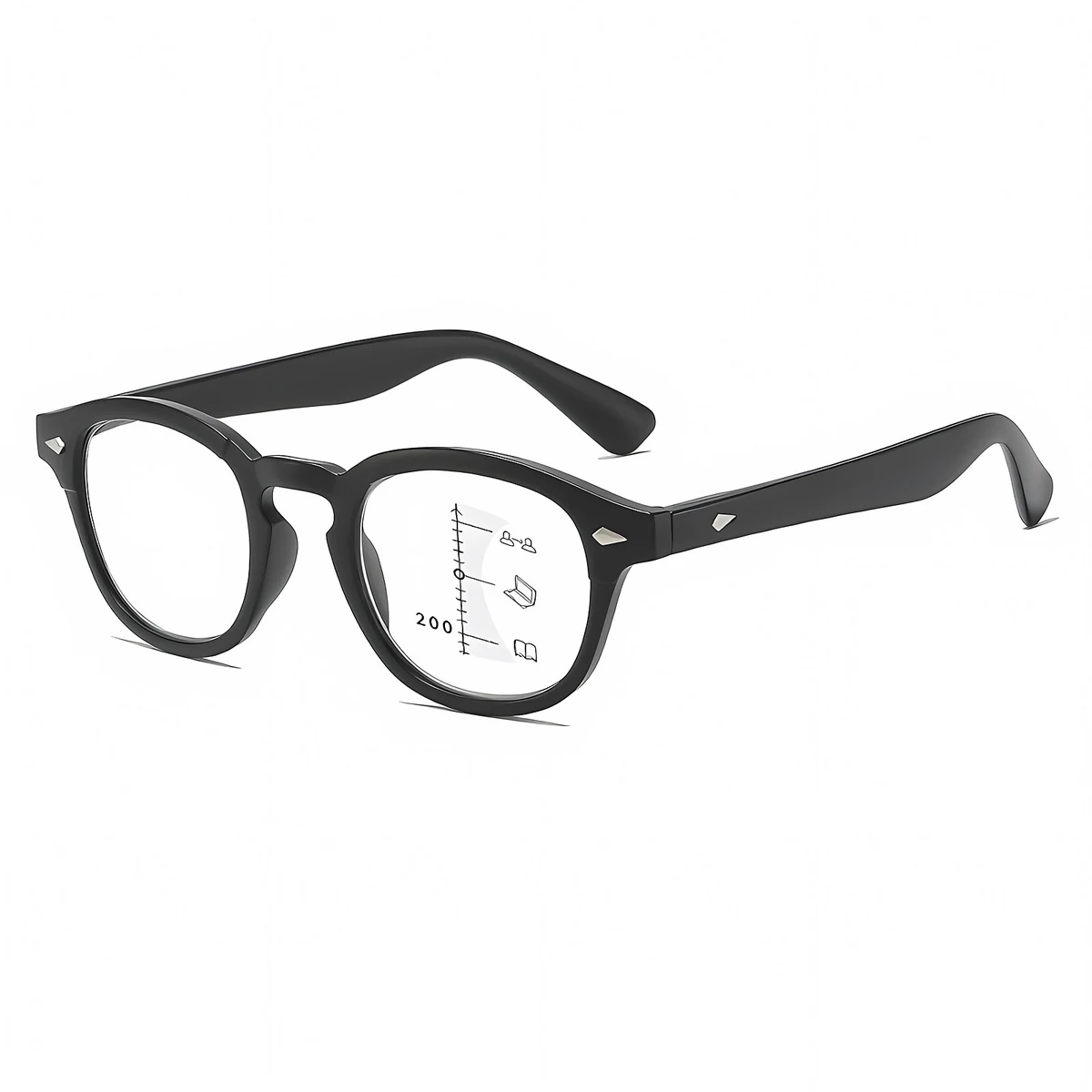 【遠近両用・累進多焦点レンズ】Eterlens 老眼鏡 おしゃれ サーモントフレーム | ブルーライトカット | 40代・50代向け 知的で上品なシニアグラス - 商品画像 15/15 (Boston Progressive)