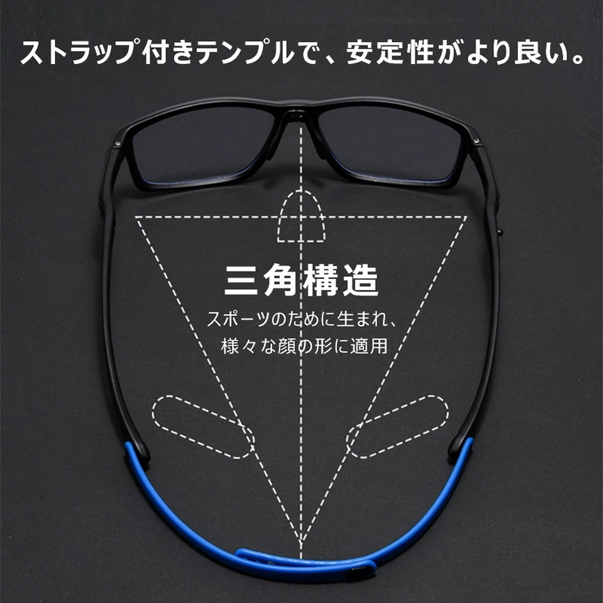 Eterlens 変形するアイウェア【THE CONNECT】| 激しい動きでも絶対に落ちない。| 遠近両用・調光・ブルーライトカットの全部入り - 商品画像 4/14 (Square Progressive)