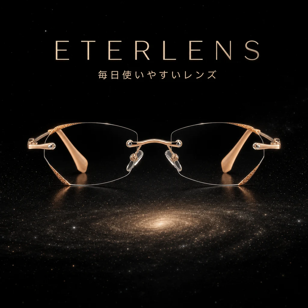 Eterlens『Diadème』(ディアデム) | 新作ダイヤモンドカットリムレスファッション老眼鏡