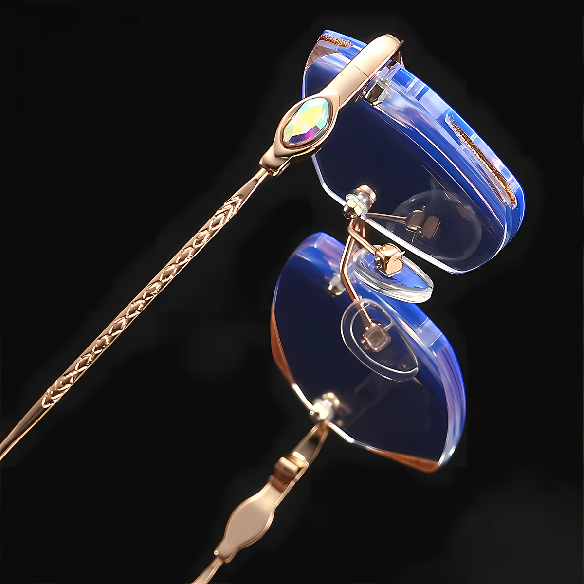 Eterlens『Diadème』(ディアデム) | 新作ダイヤモンドカットリムレスファッション老眼鏡 - 商品画像 5/7 (Rimless RxReady)