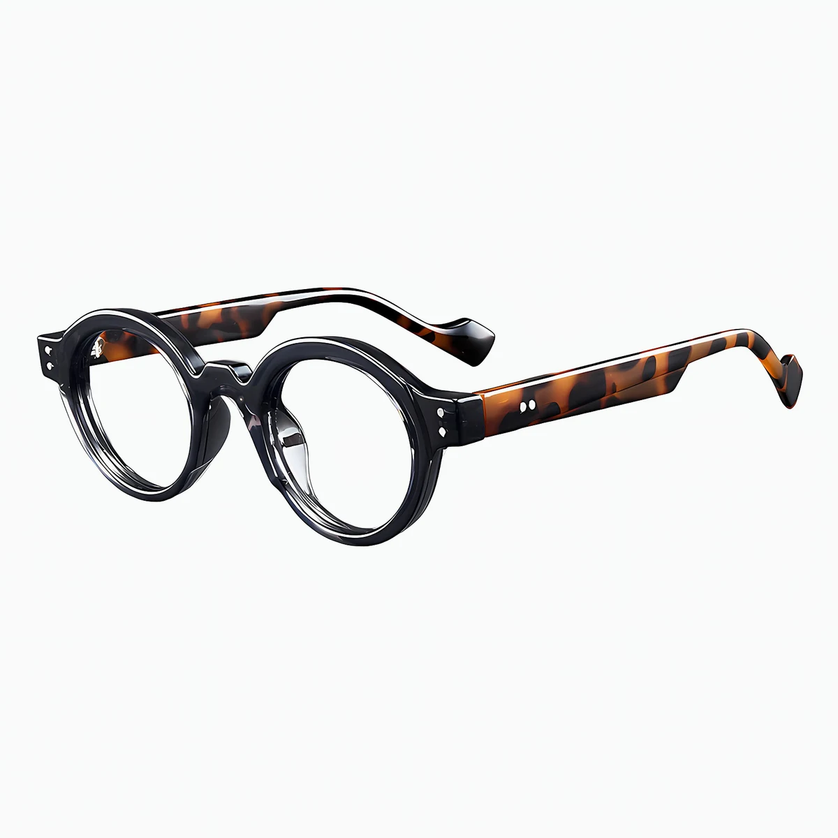 【時の円環コレクション】Eterlens｜匠の技が光る レトロ風太セルラウンド型老眼鏡｜ブルーライトカット｜知的で落ち着いた印象