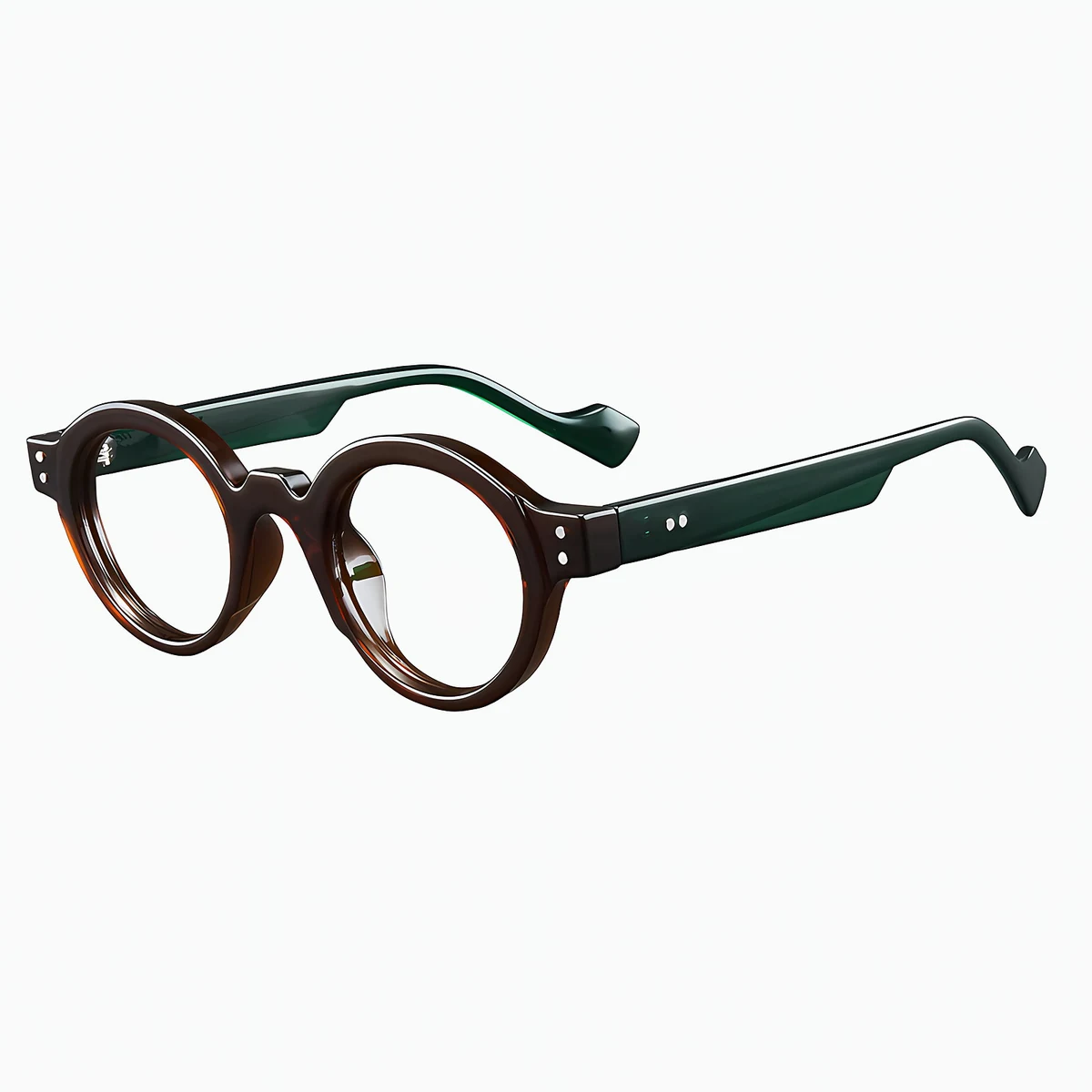 【時の円環コレクション】Eterlens｜匠の技が光る レトロ風太セルラウンド型老眼鏡｜ブルーライトカット｜知的で落ち着いた印象