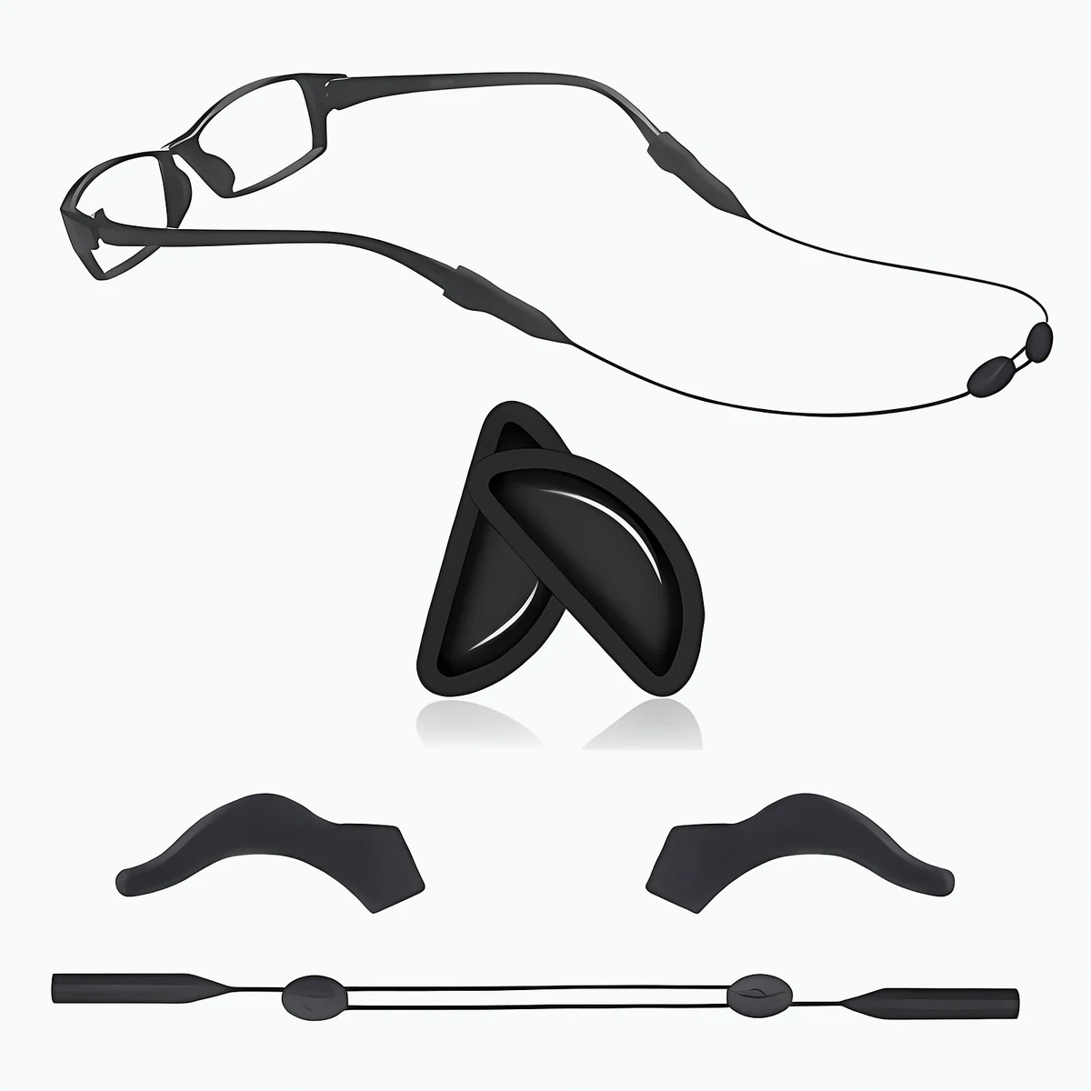 滑り止め付属品付きのスポーツ老眼鏡 | Square Reader - 商品画像 1/8