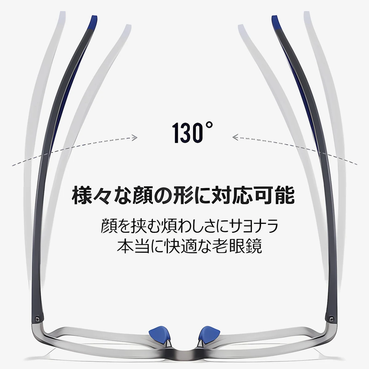 Eterlens スポーツメガネ【エアロ・ストリーム】| 流線形デザインが目を引く | 超軽量TR90素材 | ブルーライトカット 遠近両用 老眼鏡 メンズ - 商品画像 5/9 (Square Progressive)