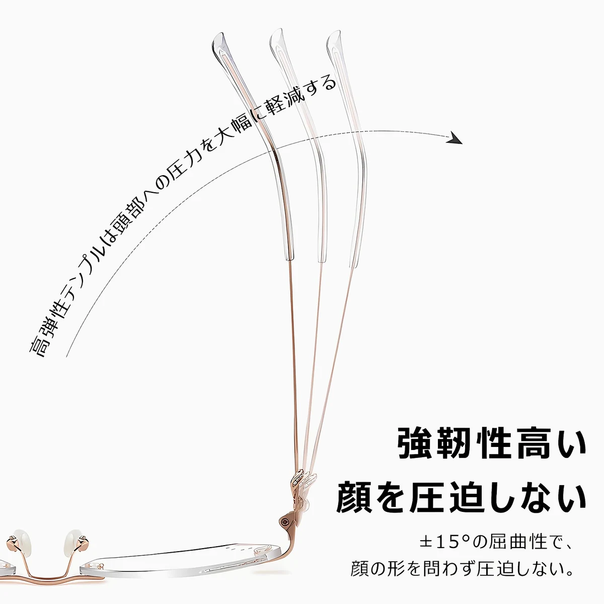 Eterlens おしゃれなフチなしブルーライトカット老眼鏡  | 若見え 軽量で目に優しい | 日常の読書に最適 - 商品画像 5/8 (Rimless BlueGuard)