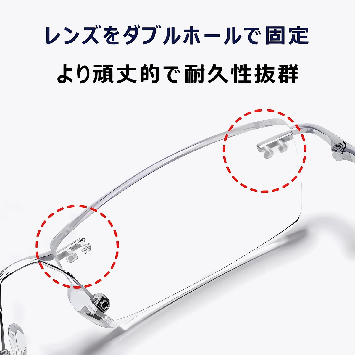 超軽量リムレスブルーライトカット老眼鏡 | Rimless Progressive - 商品画像 3/10