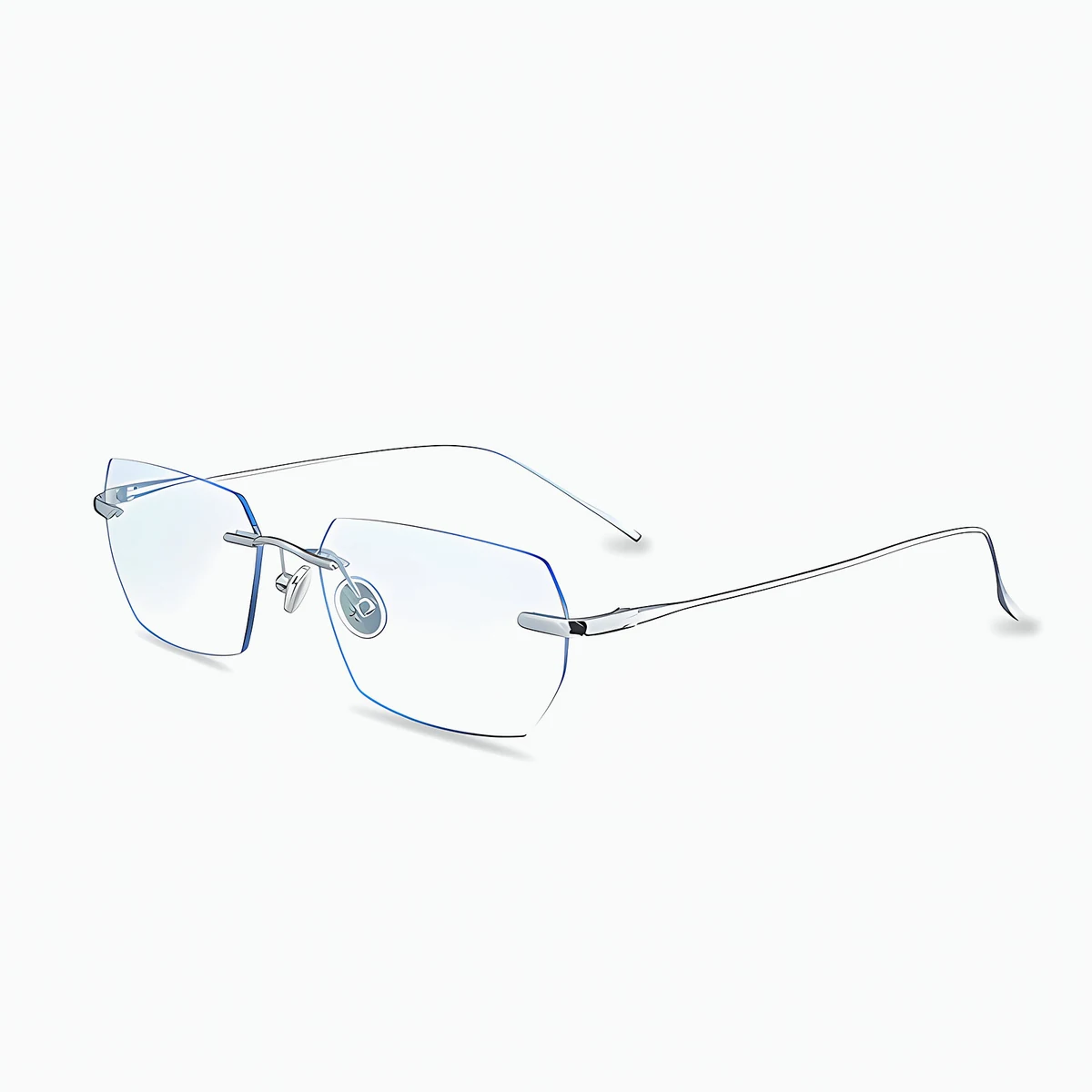 超軽量リムレスブルーライトカット老眼鏡 | Rimless Progressive - 商品画像 9/10