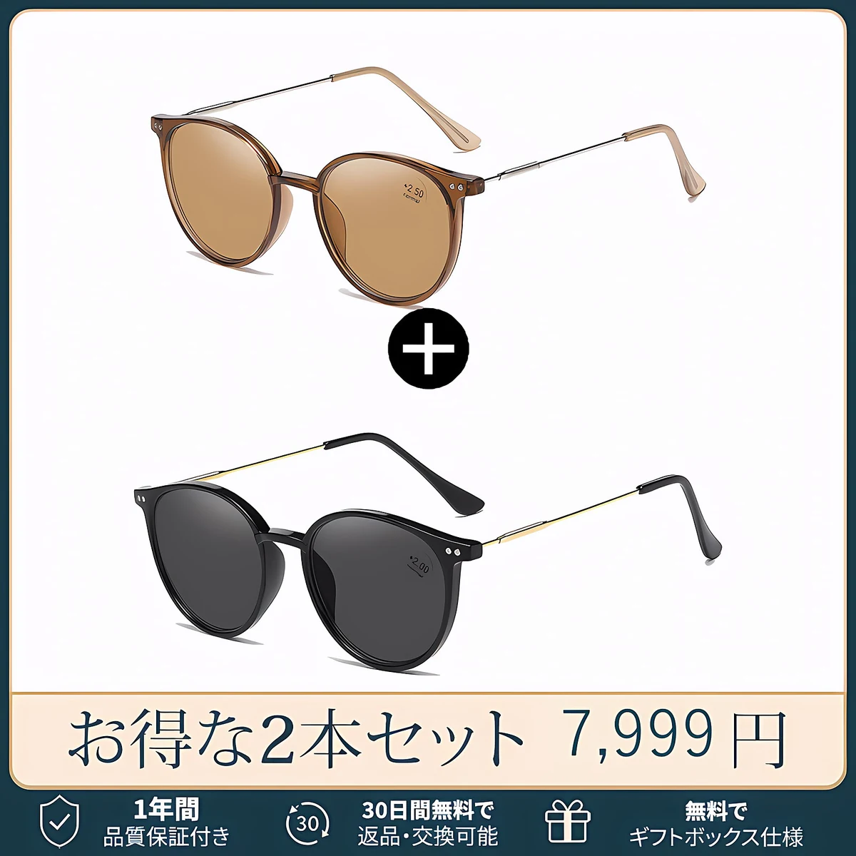 超軽量クリア老眼鏡 | Boston Progressive | Eterlens