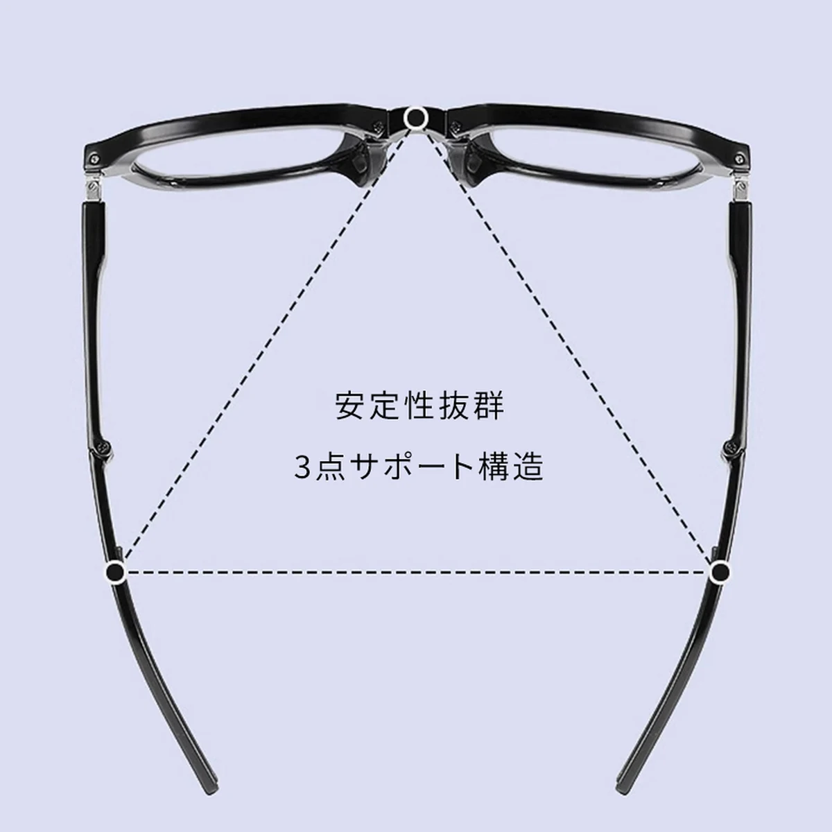 欧米風オーバル型｜折りたたみ式 ブルーライトカット｜ファッション老眼鏡 | Round FoldLite - 商品画像 6/15
