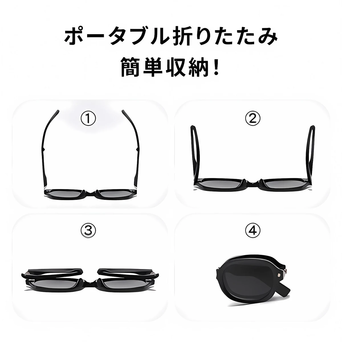 欧米風オーバル型｜折りたたみ式 ブルーライトカット｜ファッション老眼鏡 | Round FoldLite - 商品画像 10/15