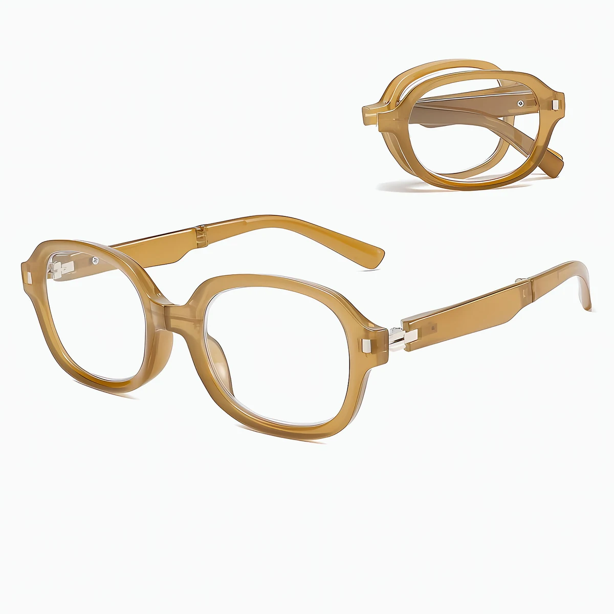 欧米風オーバル型｜折りたたみ式 ブルーライトカット｜ファッション老眼鏡 | Round FoldLite - 商品画像 13/15
