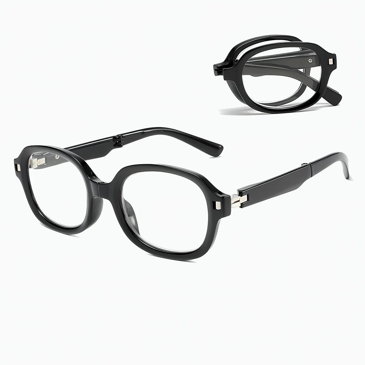 欧米風オーバル型｜折りたたみ式 ブルーライトカット｜ファッション老眼鏡 | Round FoldLite - 商品画像 15/15