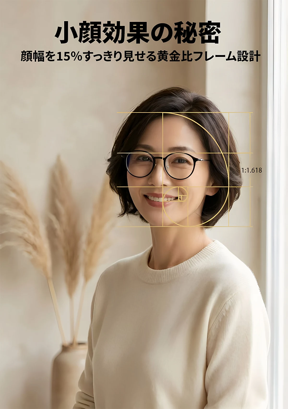 【時の円環・超軽量】Eterlens 7g メガネ 度付き対応 おしゃれ 丸メガネ | 透明感のあるグレー・ボストン | 金属アレルギー対応・ユニセックス 商品説明画像 5