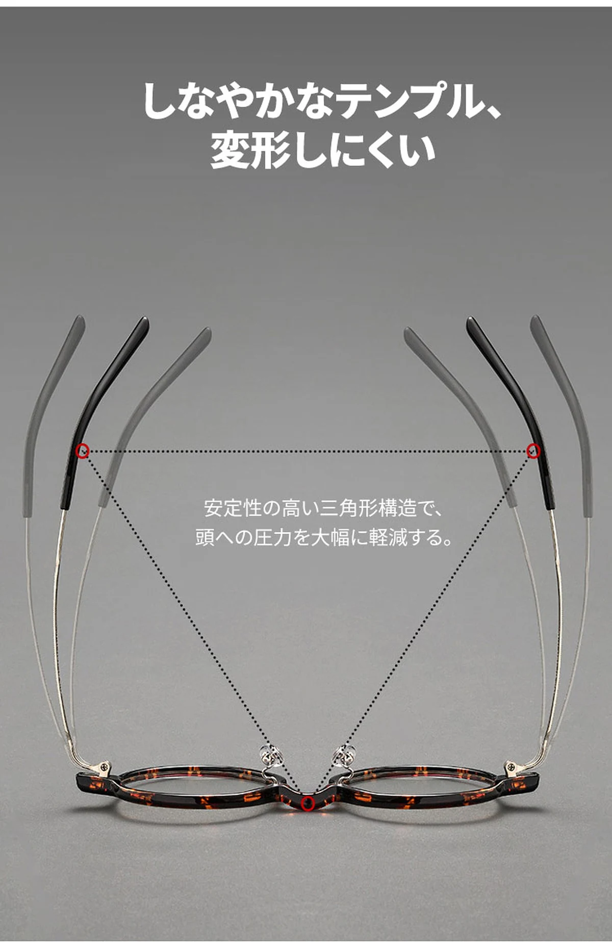 Eterlens 時の円環コレクション｜9.2g セミチタンキーホールブリッジデザイン | レトロで高級感のあるメガネ 商品説明画像 8