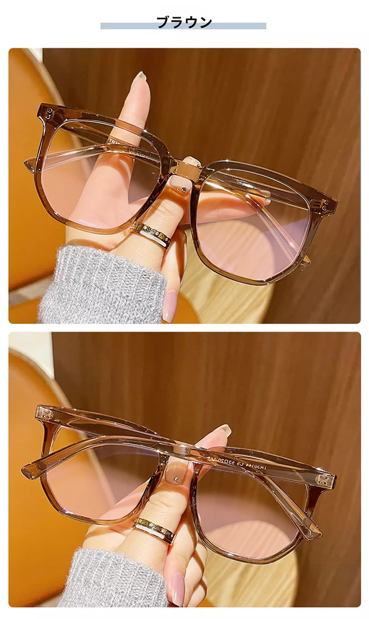【顔映りアップ・素顔美人】Eterlens 度付き 血色感アップメガネ | 15.5g超軽量チタンフレーム | 血色感アップ・すっぴん隠し・小顔見えデザイン 商品説明画像 8