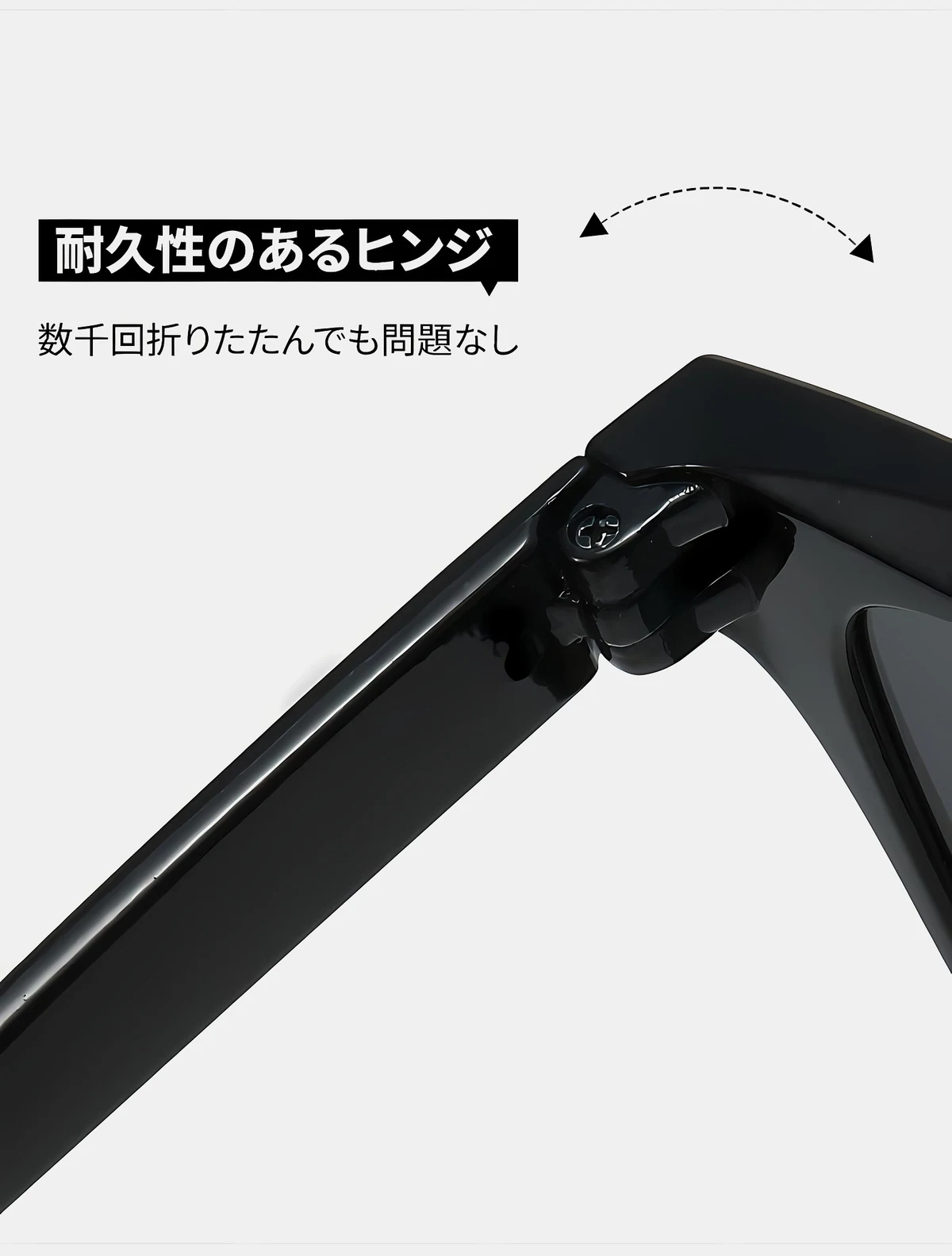 【超軽量TR・太縁】Eterlens | 3点鋲スクエア・サングラス【Rivet-Icon】| 高靭性素材で痛くなりにくい| 紫外線カット | 運転・アウトドア | 小顔効果 商品説明画像 13