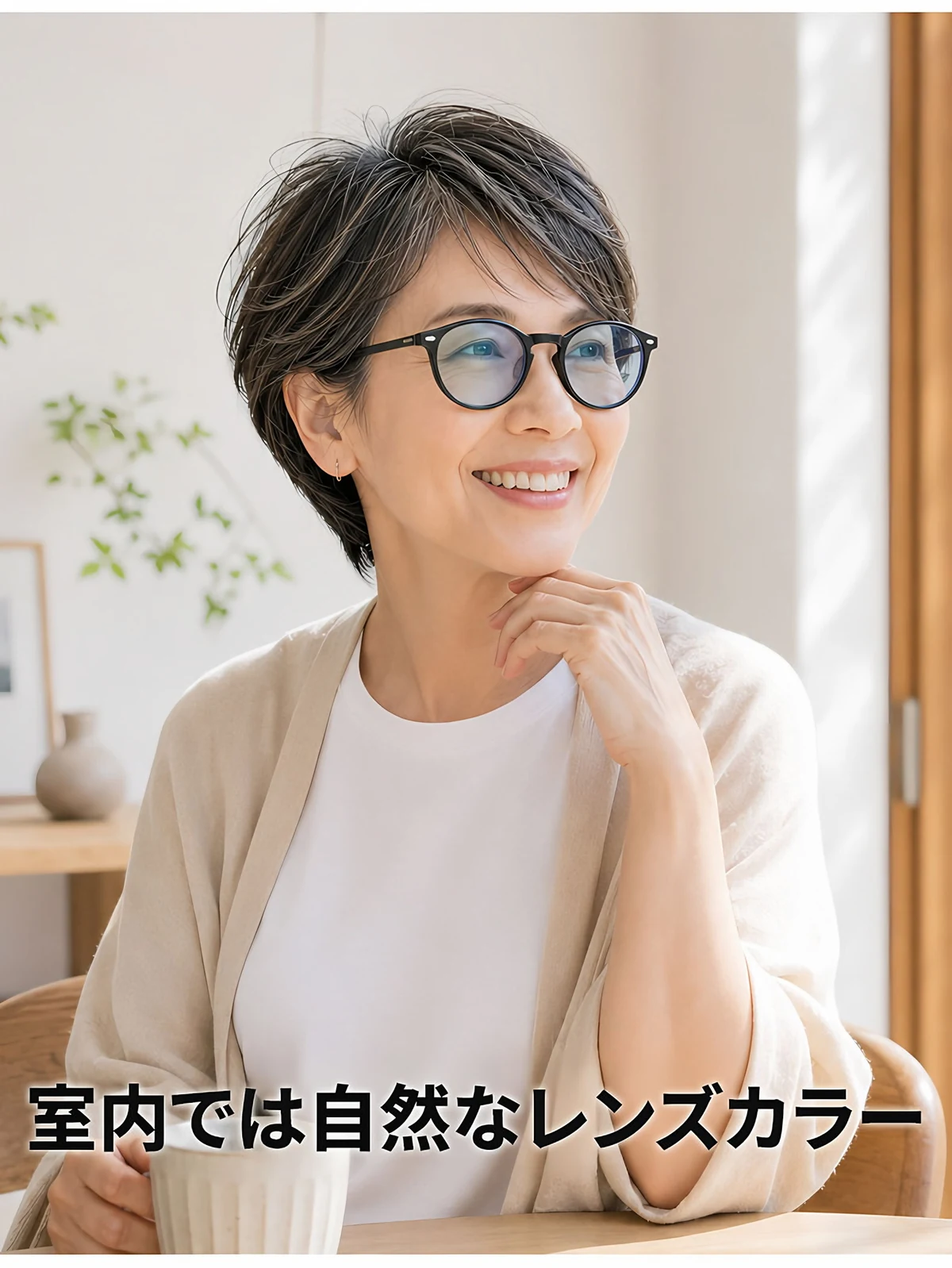 【室内外兼用・自動調光】Eterlens | 偏光レンズを採用 | 光に合わせて自然に色が変化 | UVカット | 運転・旅行・日常使いに | 素顔にもなじむ調光サングラス 商品説明画像 14