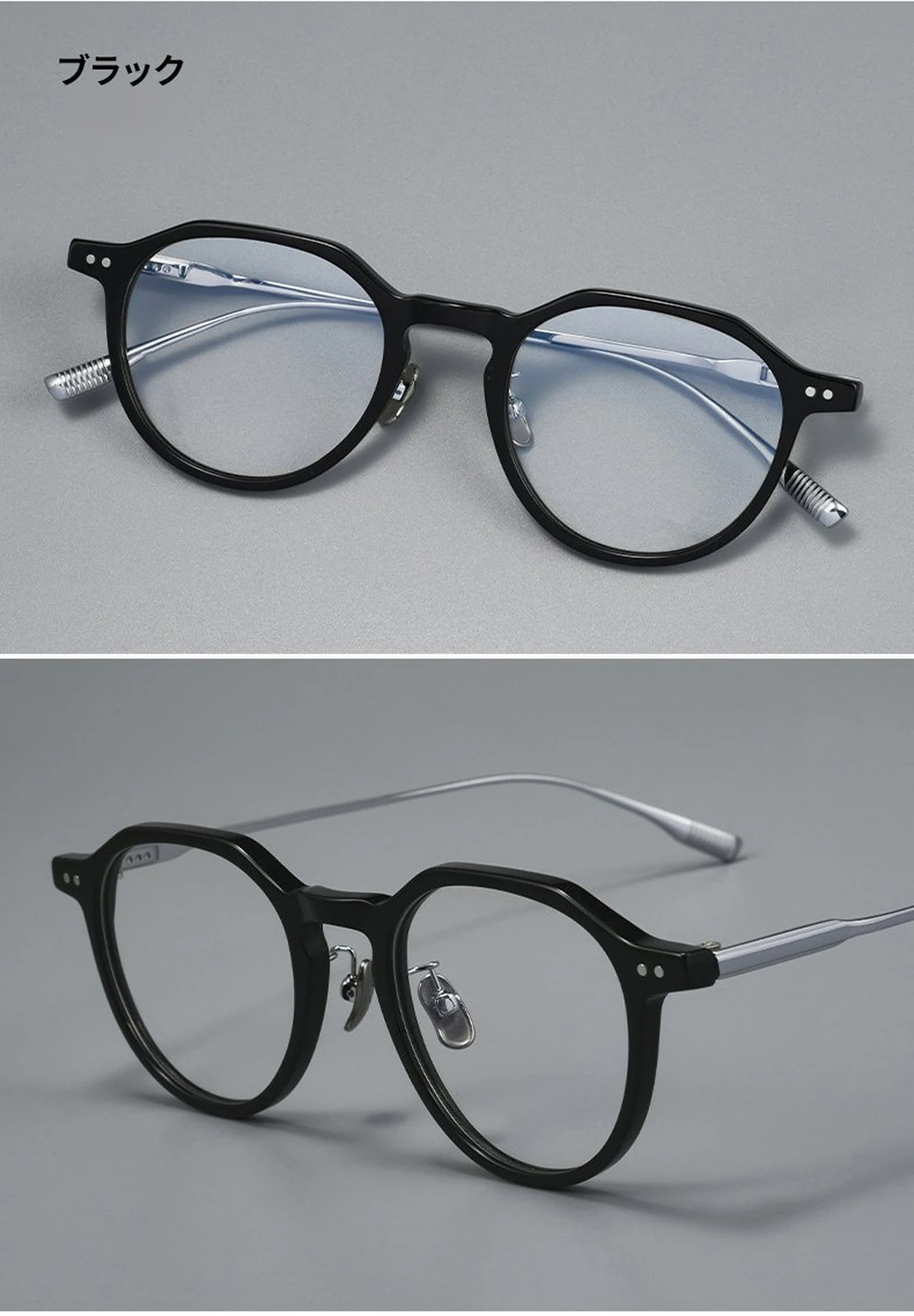 【小顔効果・ミニマルデザイン】Eterlens 度付きメガネ クラウンパント | 13.4g超軽量アセテート&times;チタン | 洗練されたヴィンテージ調・男女兼用 商品説明画像 10