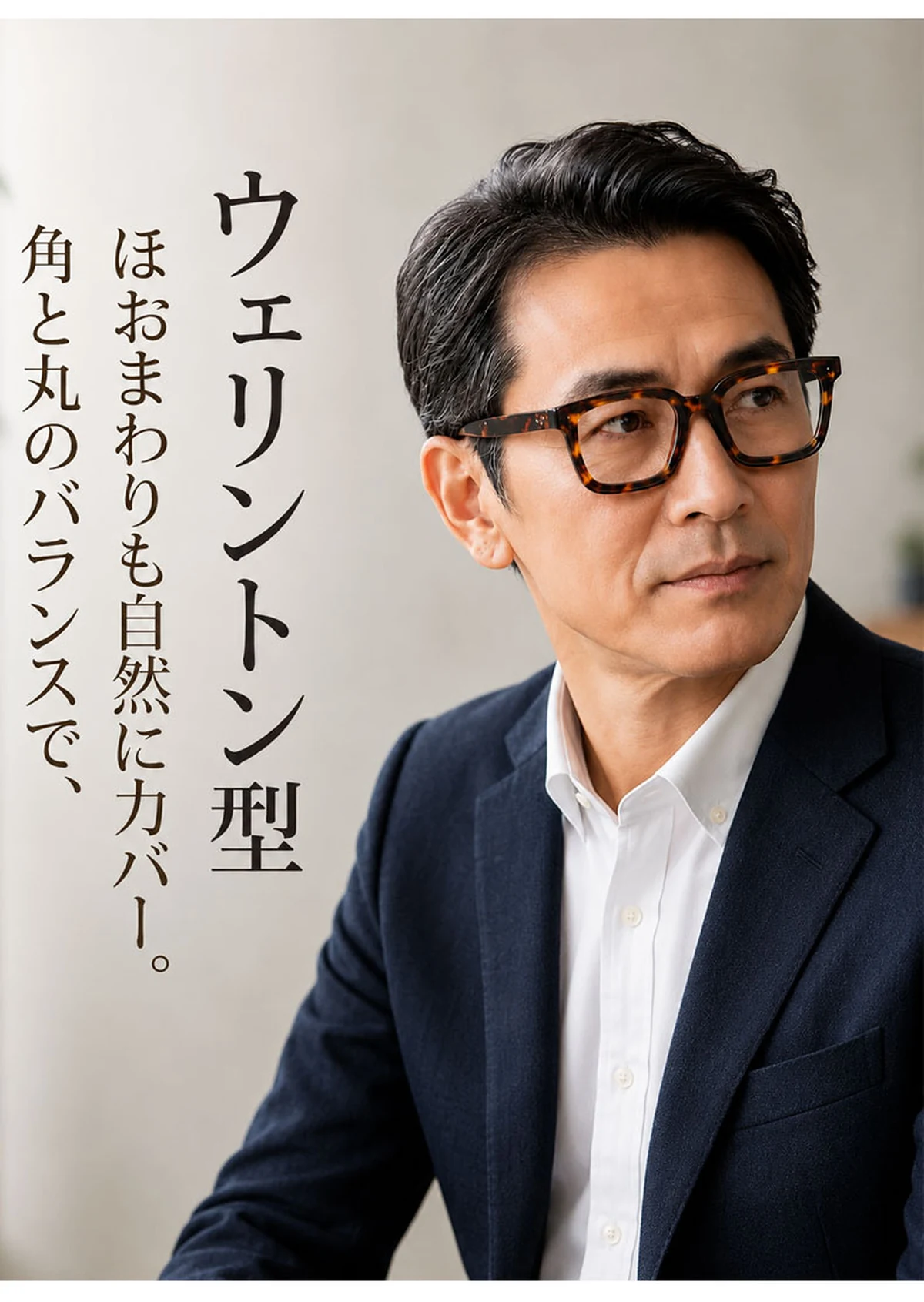知性の窓 | ブルーライトカット老眼鏡ビッグフレームウェリントン型男女兼用 | Wellington BlueGuard 商品説明画像 3