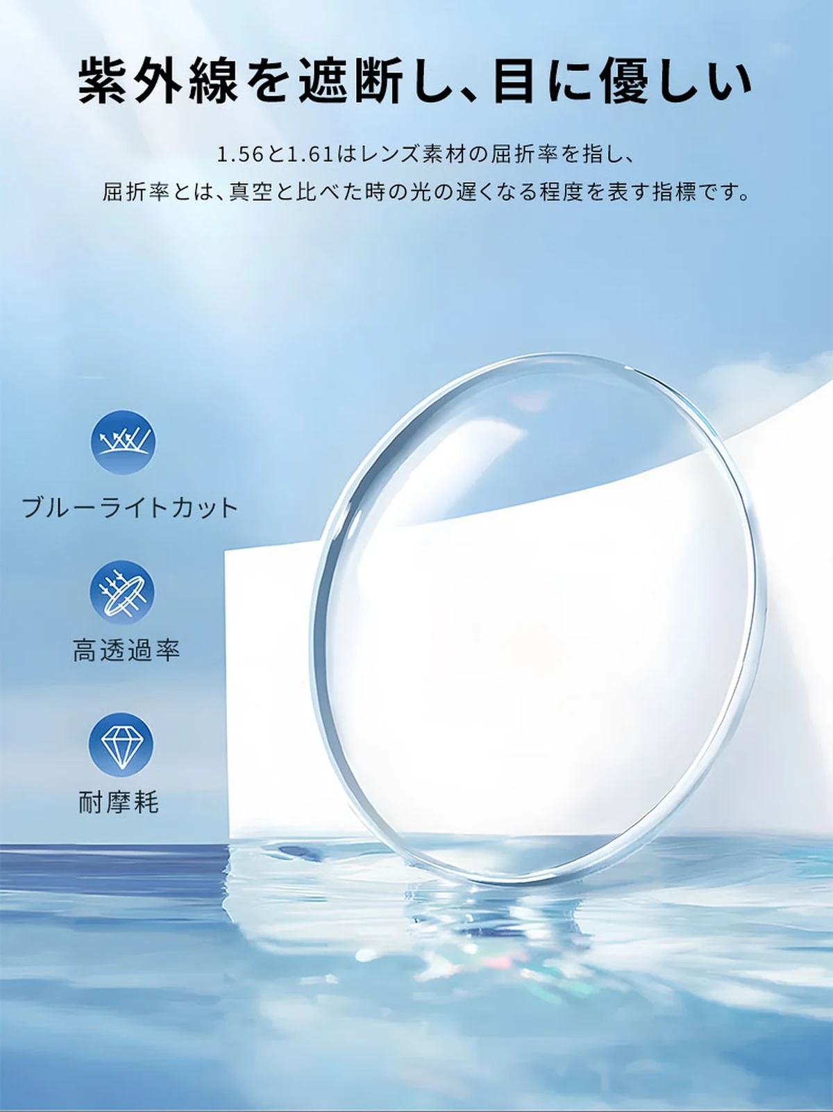 【上質な光沢・クラウンパント】Eterlens 度付きウェリントンメガネ | 17.5g軽量アセテートフレーム | 個性的デザイン・小顔効果・おしゃれメガネ 商品説明画像 11