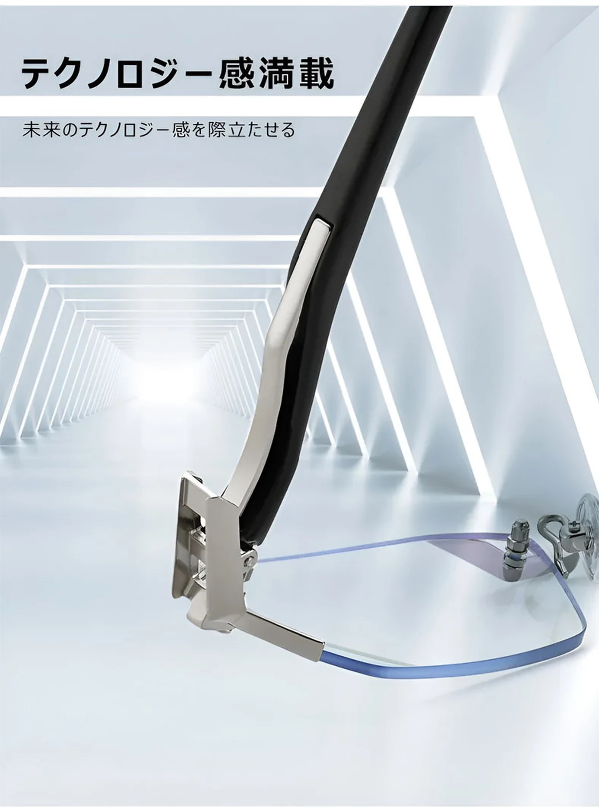 【ブルーライトカット・調光レンズ・リムレス】 Eterlens｜ミニマルな多角形リムレス老眼鏡｜シャープな幾何学デザイン・洗練された印象｜目にやさしくて快適 商品説明画像 13
