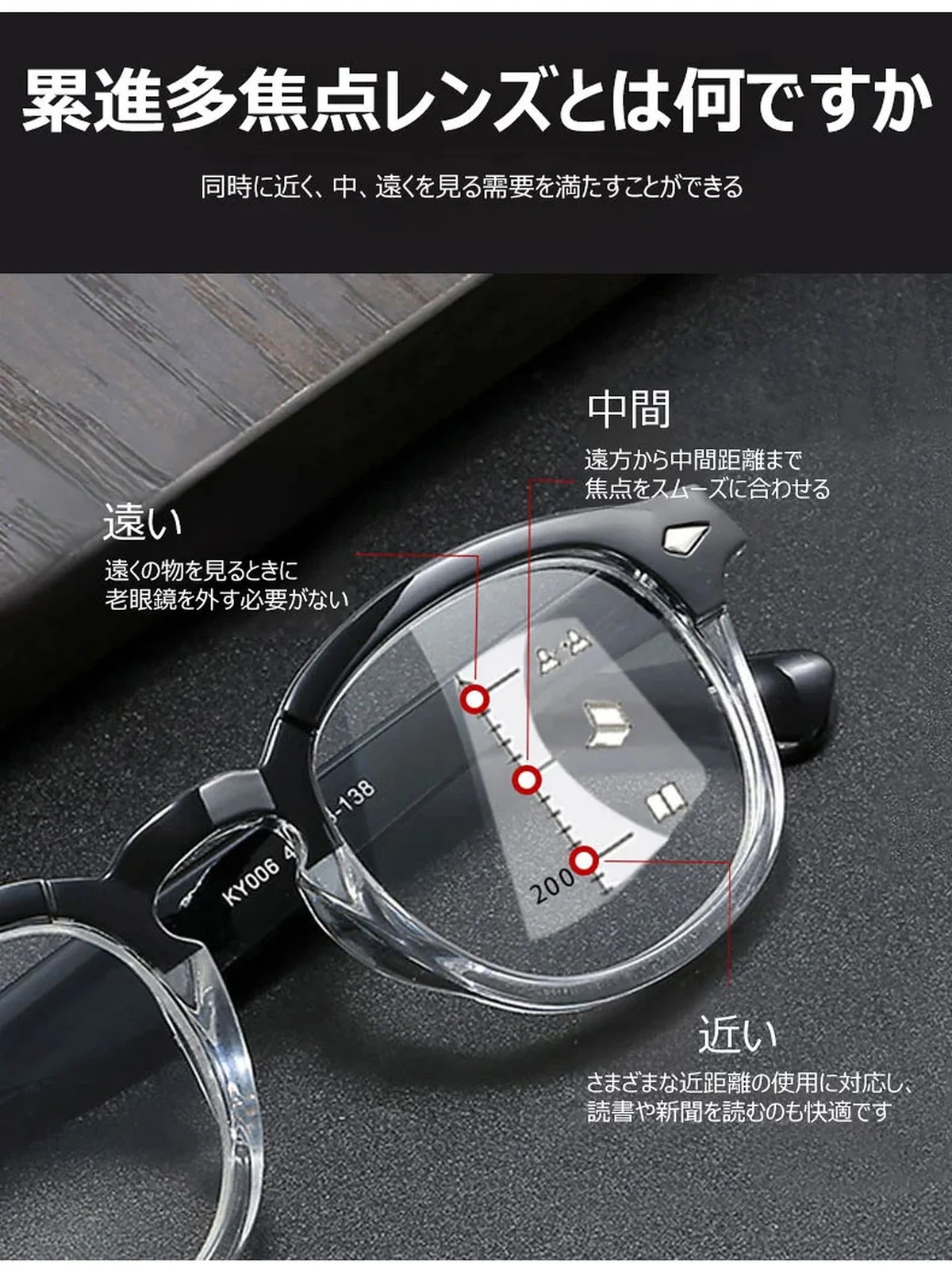 Eterlens 【遠近両用・累進多焦点レンズ】THE MAestro| 巨匠の知性と、ストレスフリーのかけ心地。| 新感覚サーモントブロー ブルーライトカット 商品説明画像 6