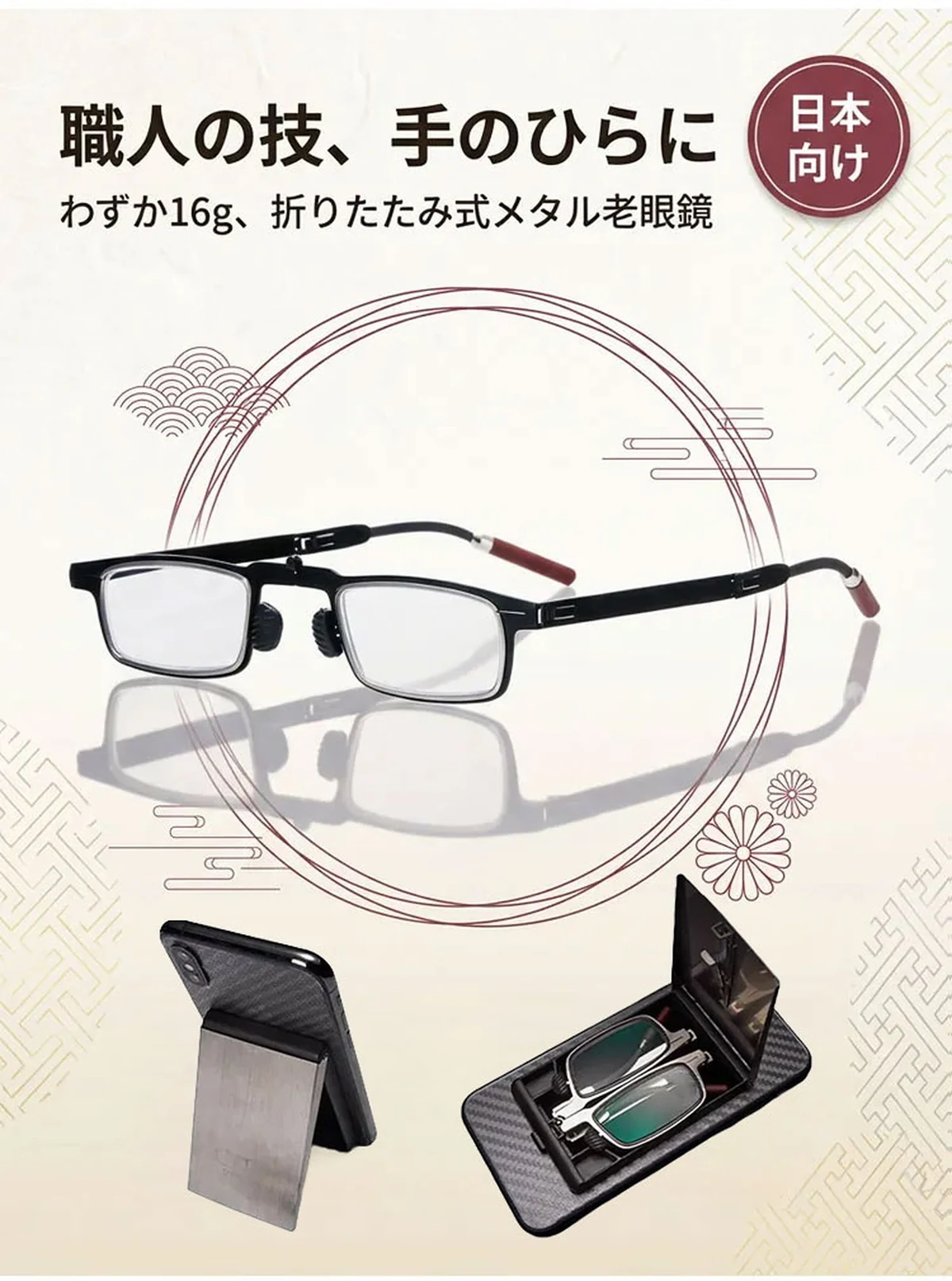 ドイツの精密技術 ビジネス用老眼鏡 | Square FoldLite 商品説明画像 3
