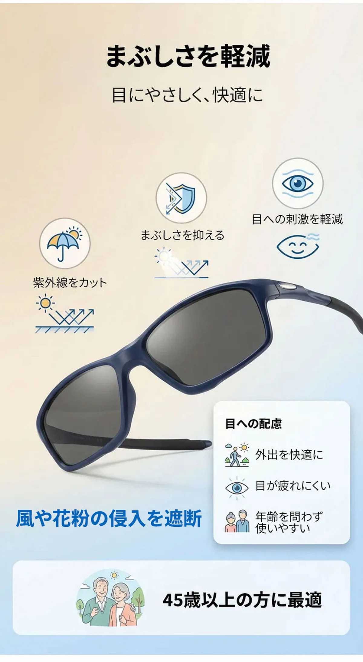 Eterlens GRAVITY｜防風 防塵 花粉対策｜昼夜自動調光｜遠近両用｜流線型デザインで目もとをしっかりガード 商品説明画像 3