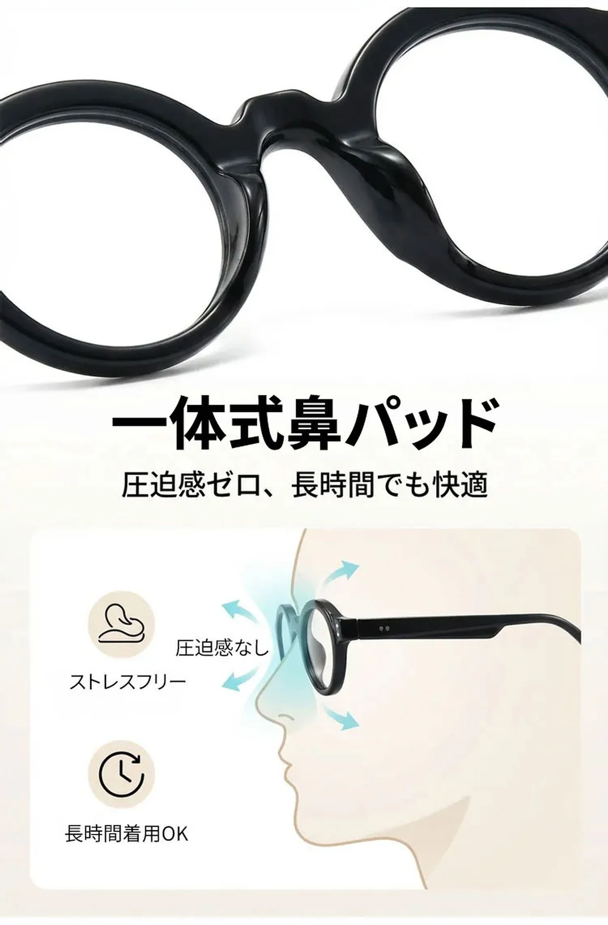 【時の円環コレクション】Eterlens｜匠の技が光る レトロ風太セルラウンド型老眼鏡｜ブルーライトカット｜知的で落ち着いた印象 商品説明画像 9