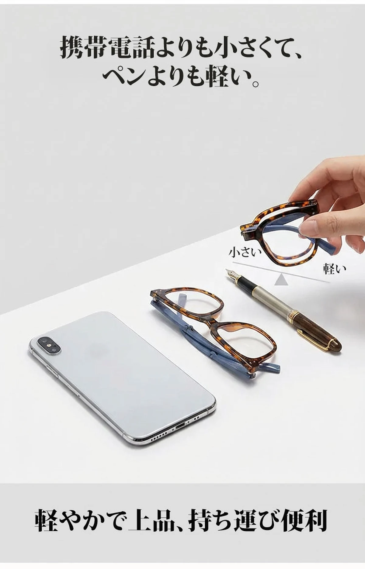 Eterlens 2WAY老眼鏡【デュアル・モード】| 掛けてはおしゃれ、畳んではコンパクト | 小顔効果の | ブルーライトカット 商品説明画像 8