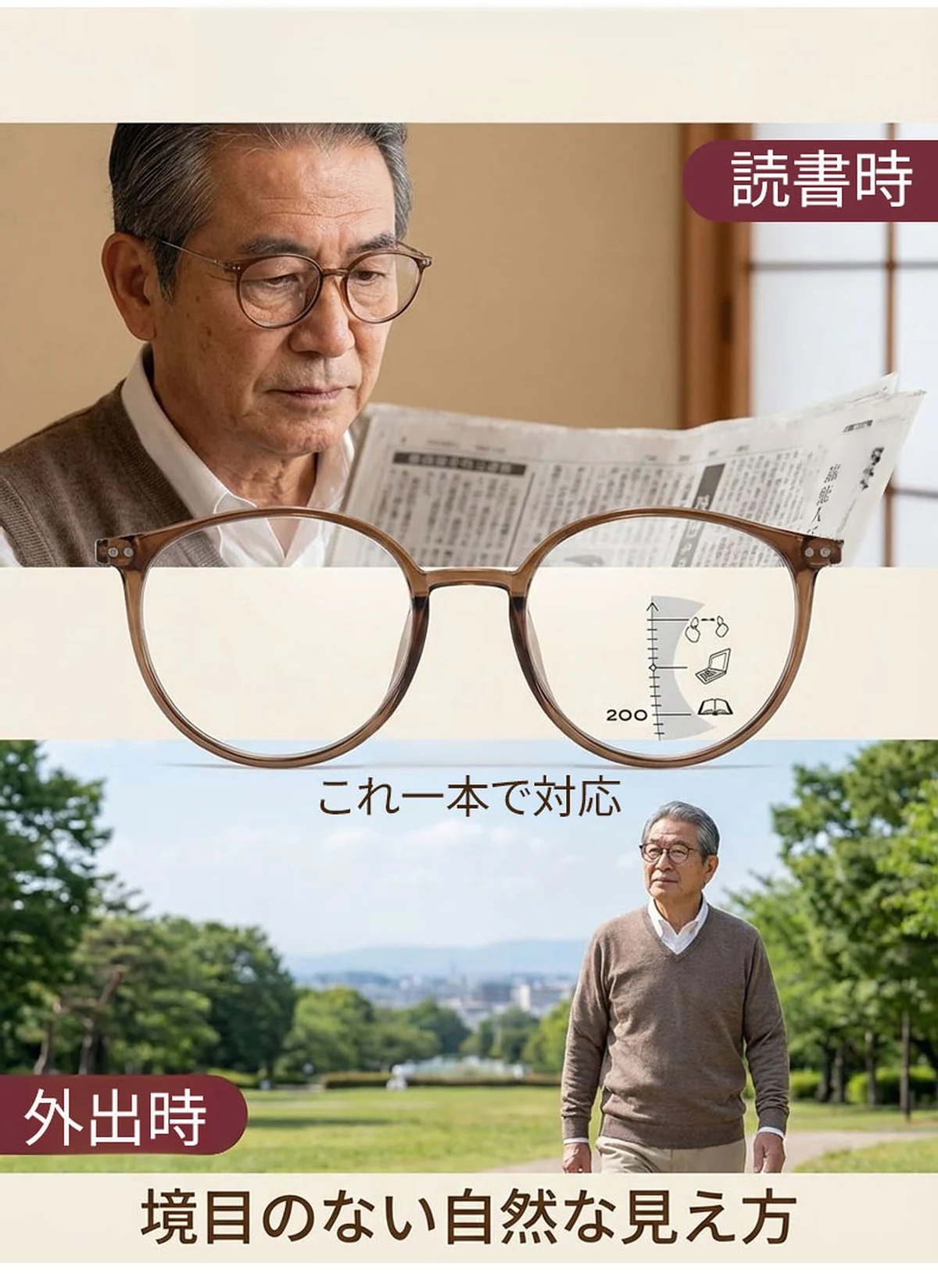 [cs]超軽量クリア老眼鏡 | Boston Progressive 商品説明画像 3