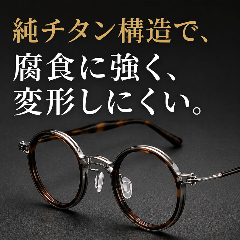 【小顔効果・レトロな鯖江風】Eterlens 老眼鏡 おしゃれ 丸メガネ 度付き | クラシックなボストン型軽量フレーム | べっ甲調デザイン・男女兼用 商品画像 10