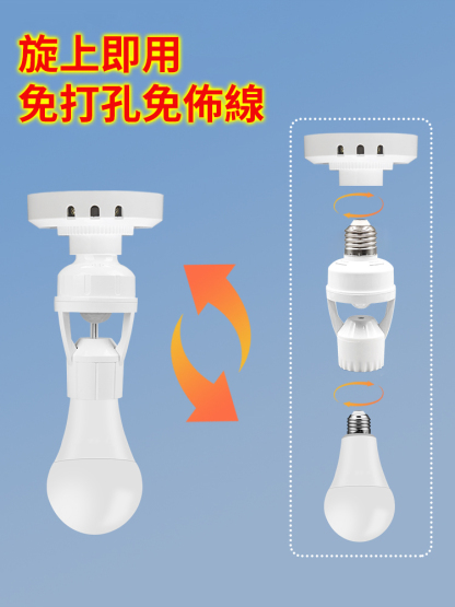 家用節能紅外線人體感應智慧燈頭
