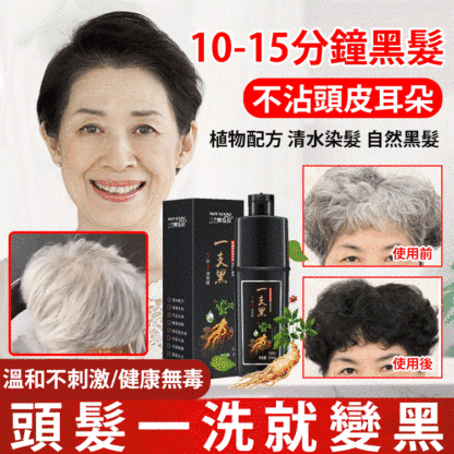3合1植物養護染髮一支黑