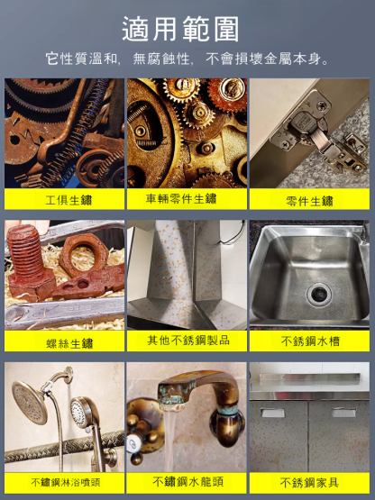 【快速除鏽】強力鋼鐵除鏽劑