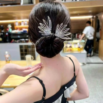 氣質水鑽懶人扭扭盤髮器